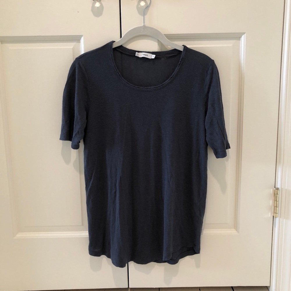 Navy Vince Loose Fitting Tee